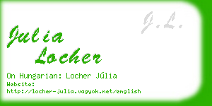 julia locher business card