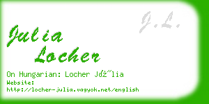 julia locher business card